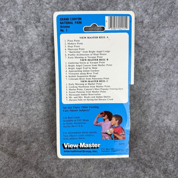 Vintage Grand Canyon National Park‎ #1 View-Master 3-Reel Packet Sealed Mint New - Picture 2 of 2